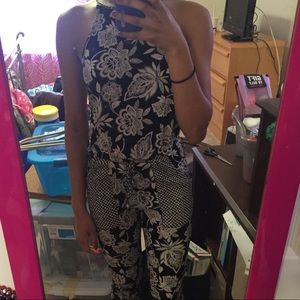 American Eagle Black & White Jumpsuit